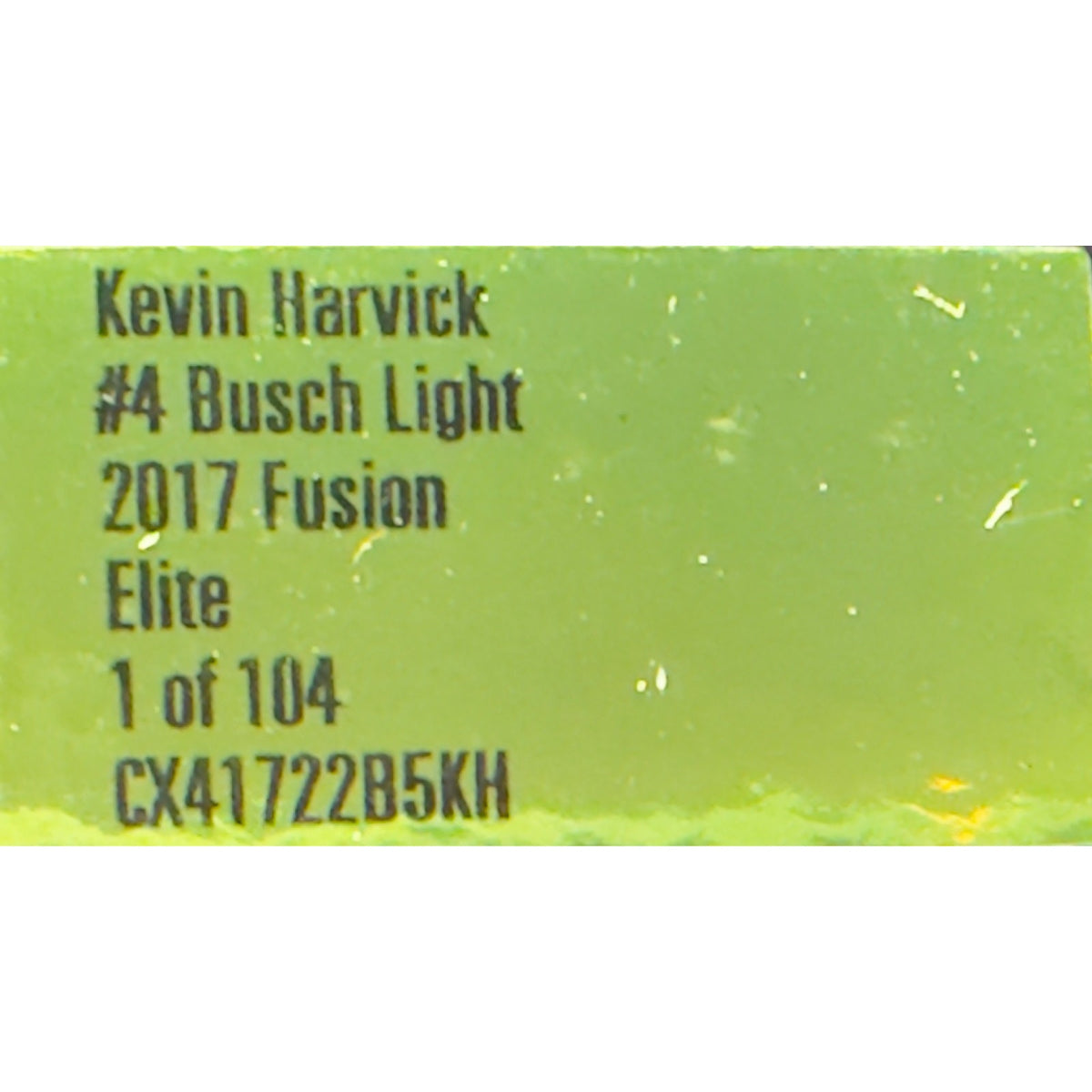 Kevin Harvick #4 Busch Light 2017 Fusion Elite Autographed 1/104 DIN 73