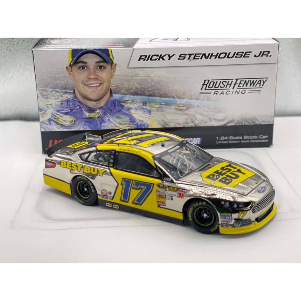 Ricky Stenhouse Jr. #17 Best Buy 2013 Fusion Polished Nickel 1 of 144 Autographed