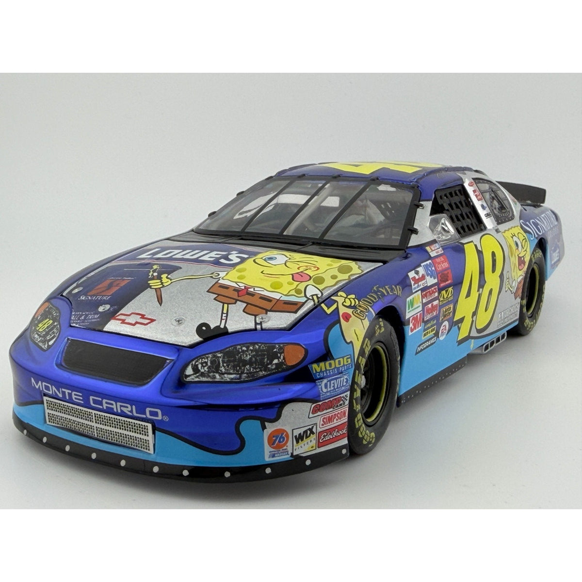 3/4 Front Hero — Jimmie Johnson #48 Lowe's SpongeBob 2003 Monte Carlo Color Chrome 1/1008 1:24