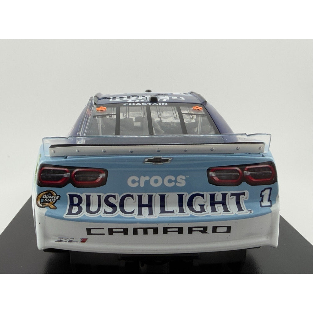 Ross Chastain #1 Busch Light Crocs 2024 Camaro Autographed 1/72 DIN 35