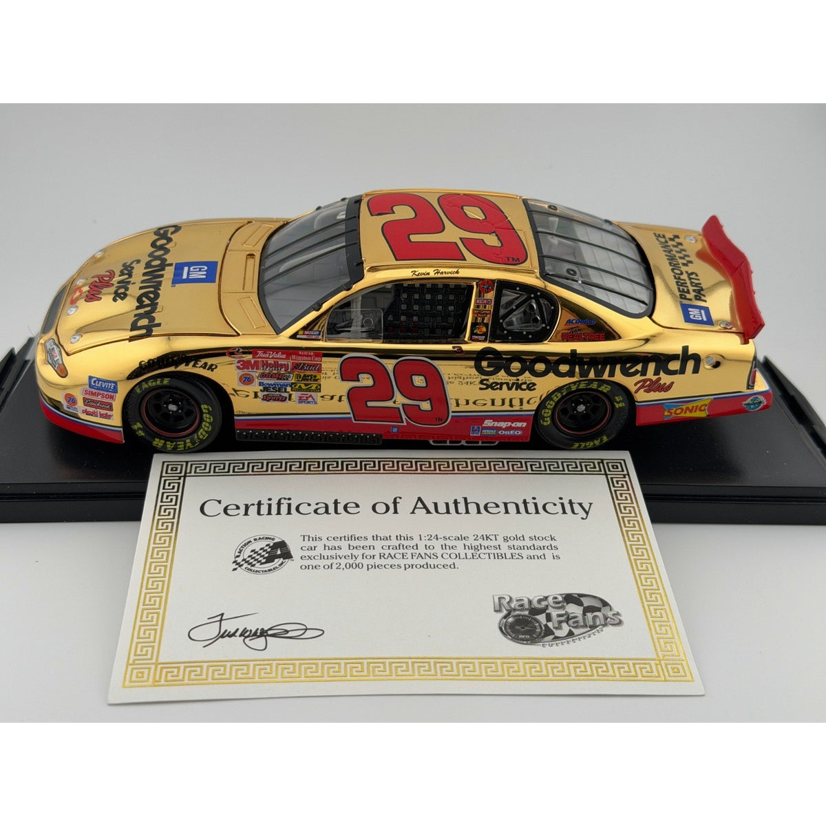 Kevin Harvick #29 GM Goodwrench 2001 Monte Carlo 24K Gold 1:24 1 of 2000