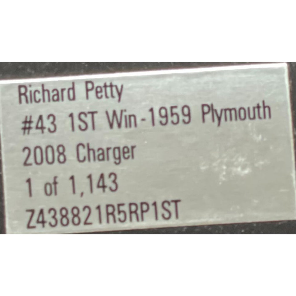 Richard Petty #43 1st Win 1959 Plymouth 2008 Charger 1:24 NASCAR 1/1143