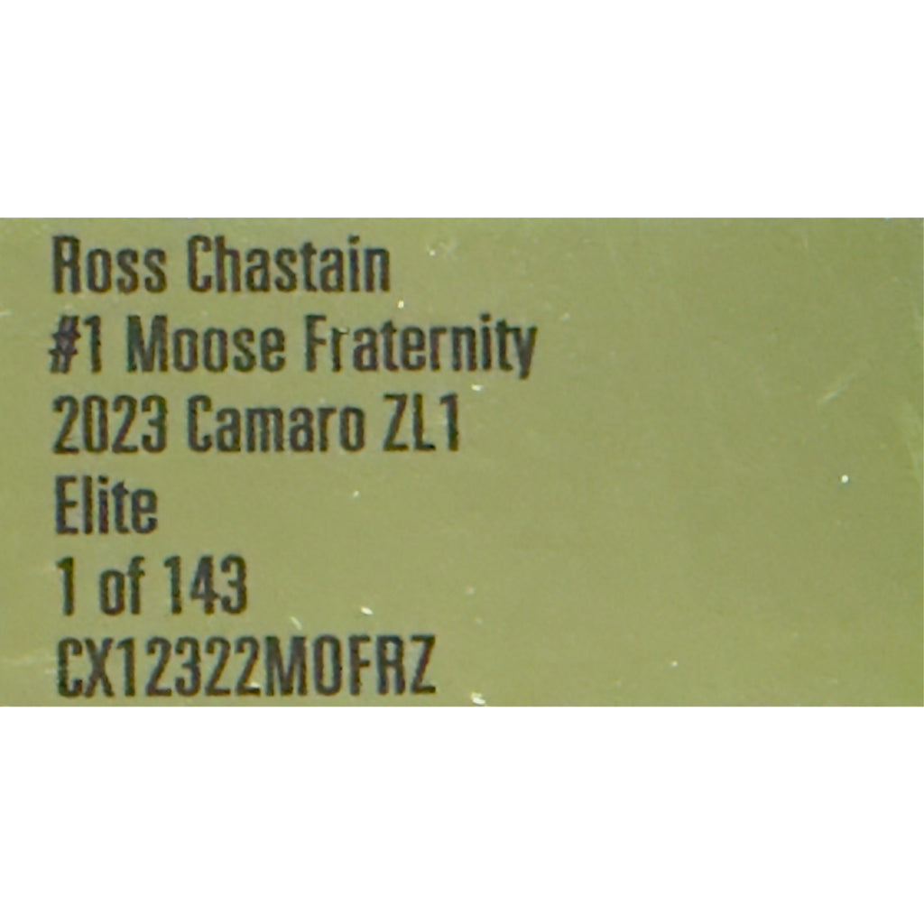 Ross Chastain #1 Moose Fraternity 2023 Camaro ZL1 ELITE 1:24 1/143 DIN 26