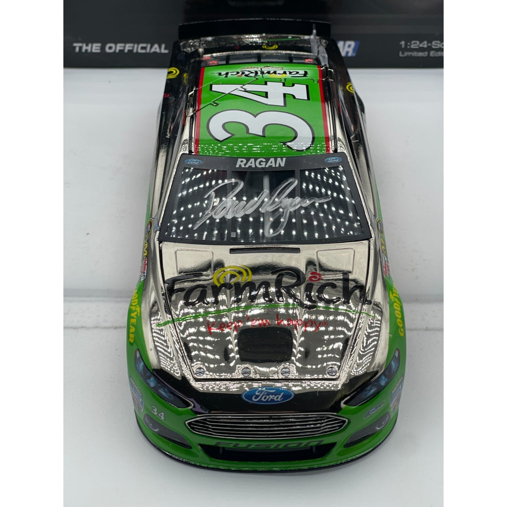 XRARE David Ragan #34 Farm Rich 2014 Fusion Color Chrome Autographed 1 of 48