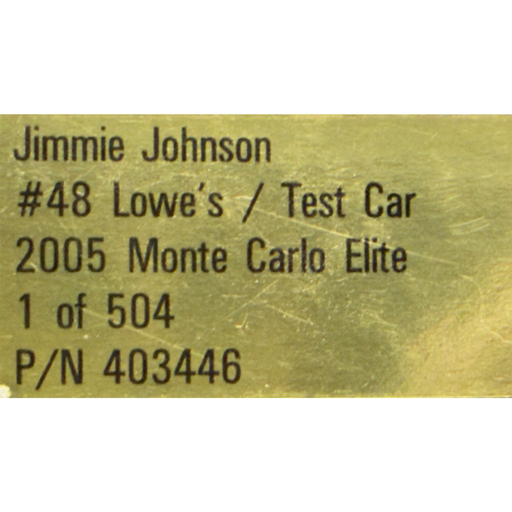 Jimmie Johnson #48 Lowe's Test Car 2005 Monte Carlo ELITE 1/504 DIN 346 1:24