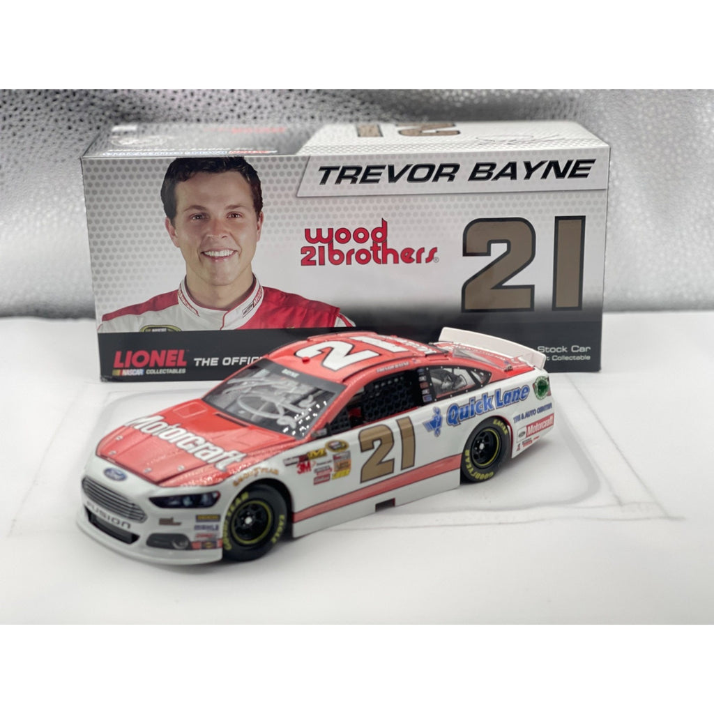 3/4 Front Hero — Trevor Bayne #21 Motorcraft Quicklane 2013 Fusion Auto Flashcoat Color 1 of 48