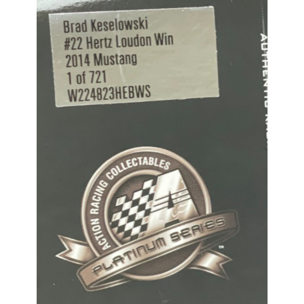Brad Keselowski #22 Hertz Loudon Win 2014 Mustang 1 of 721