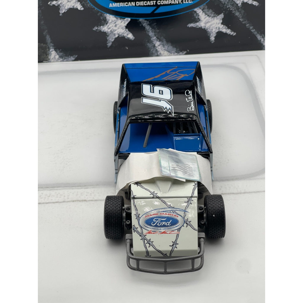 Bill Elliott #91 Ford ADC Dirt Track Car Autographed 124 1 of 500 NASCAR