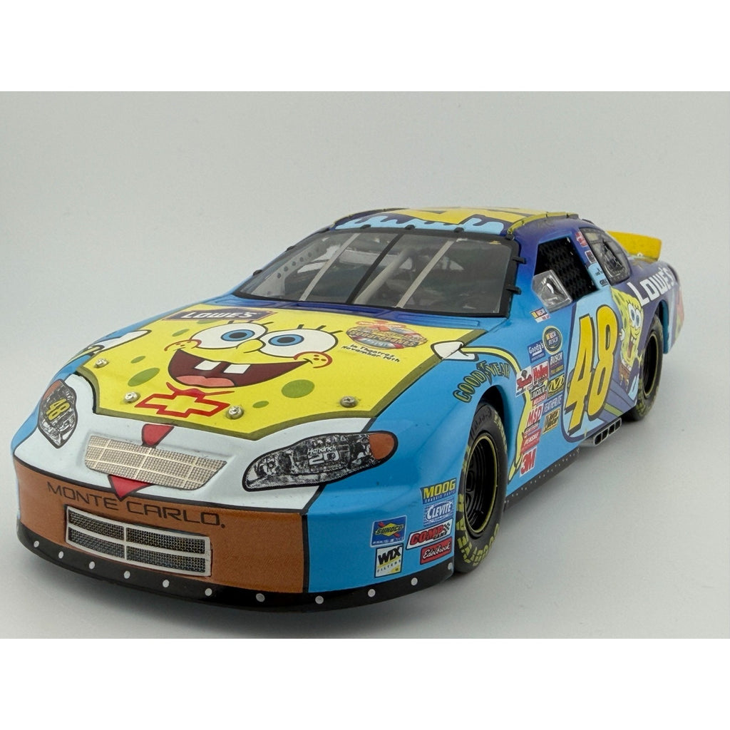 3/4 Front Hero — Jimmie Johnson #48 Lowe's SpongeBob 2004 Monte Carlo ELITE 1/504 DIN 196 1:24