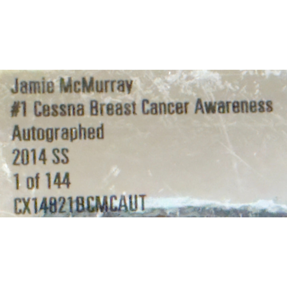 Jamie McMurray #1 Cessna Breast Cancer 2014 Chevy SS Autographed 1/144 DIN 115