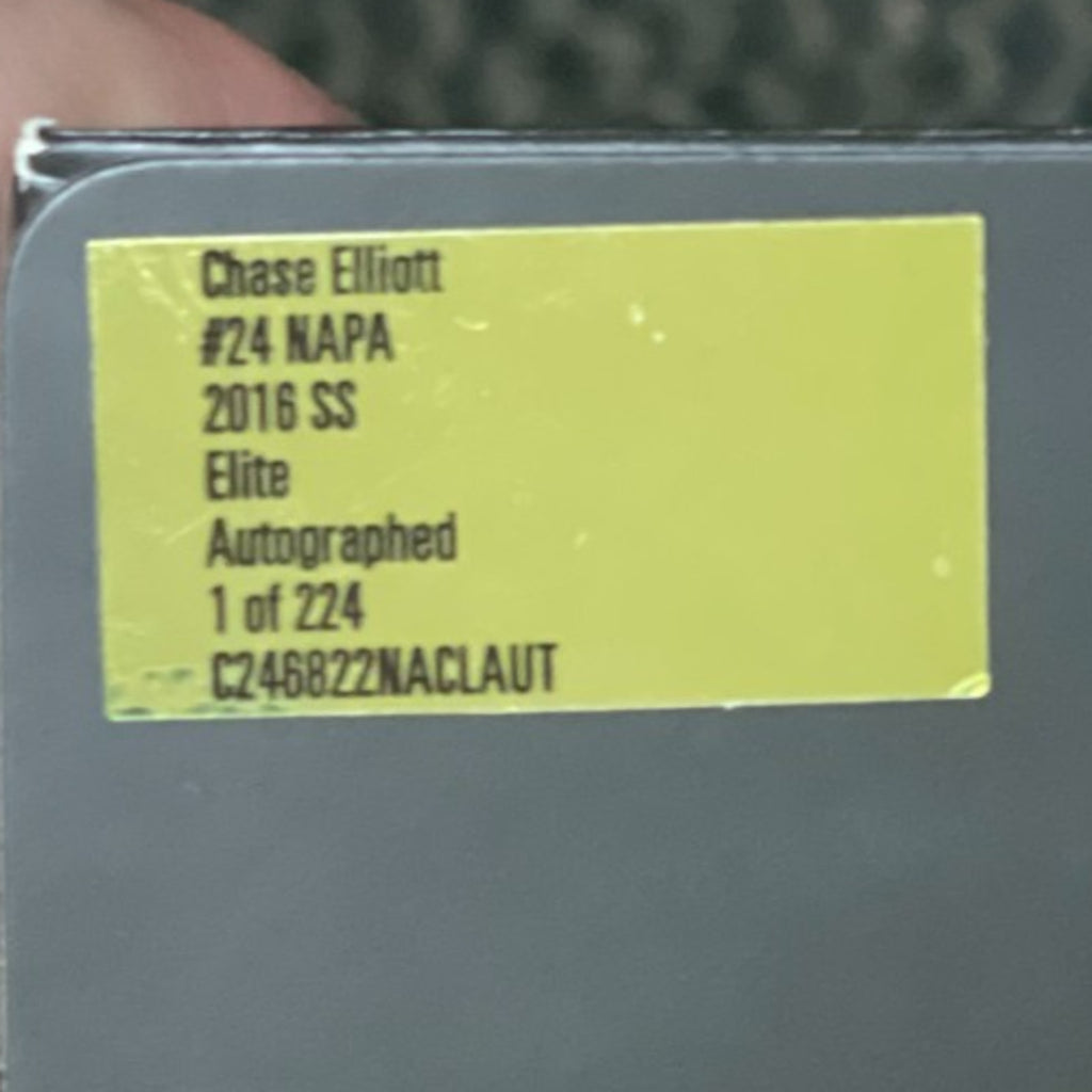 Chase Elliott #24 Napa 2016 SS ELITE Autographed 1 of 224