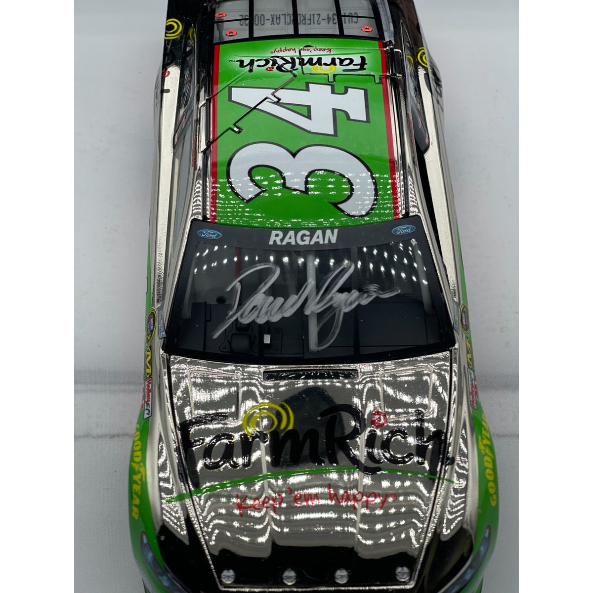XRARE David Ragan #34 Farm Rich 2014 Fusion Color Chrome Autographed 1 of 48
