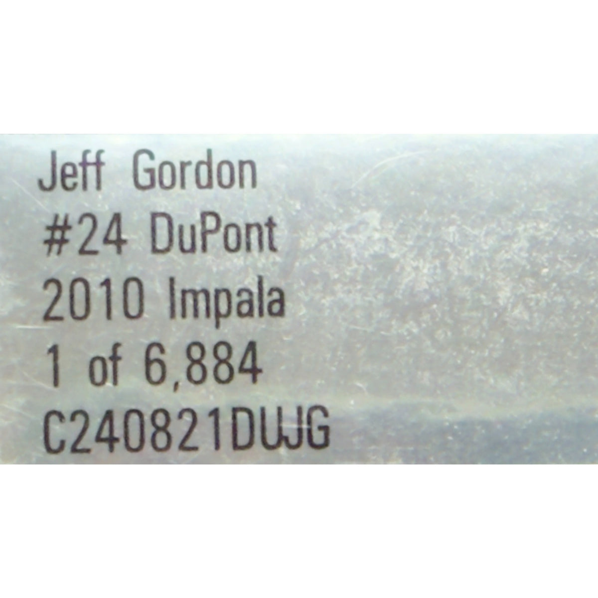 Jeff Gordon #24 DuPont 2010 Chevrolet Impala 1:24 NASCAR 1/6884 DIN 6619