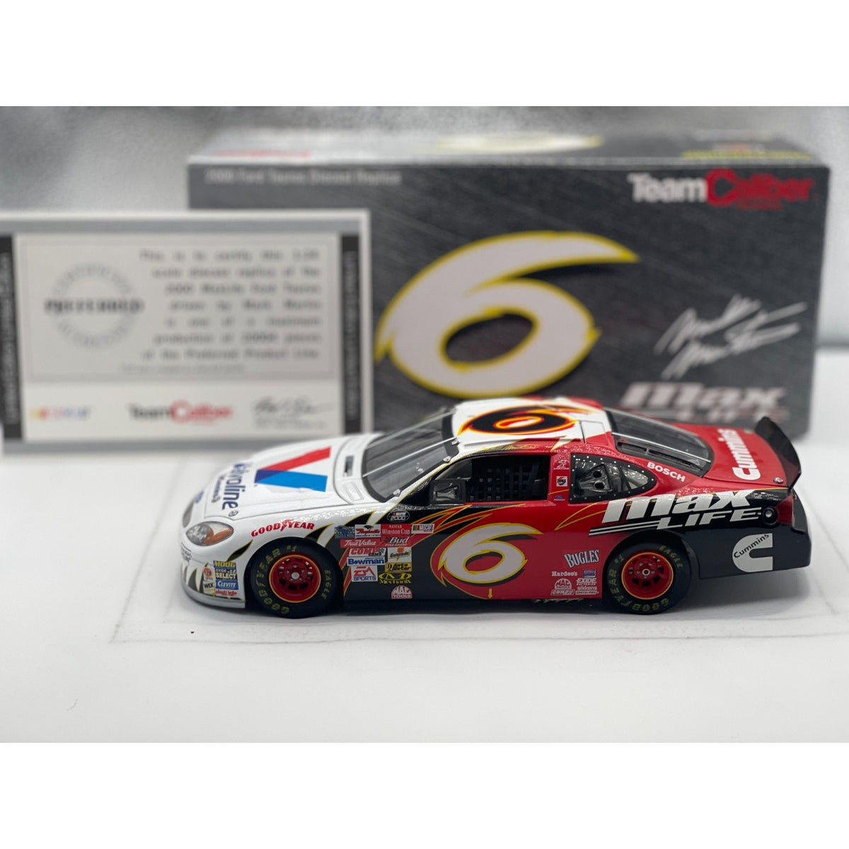 Mark Martin #6 Max Life Team Caliber Preferred 1 of 20004