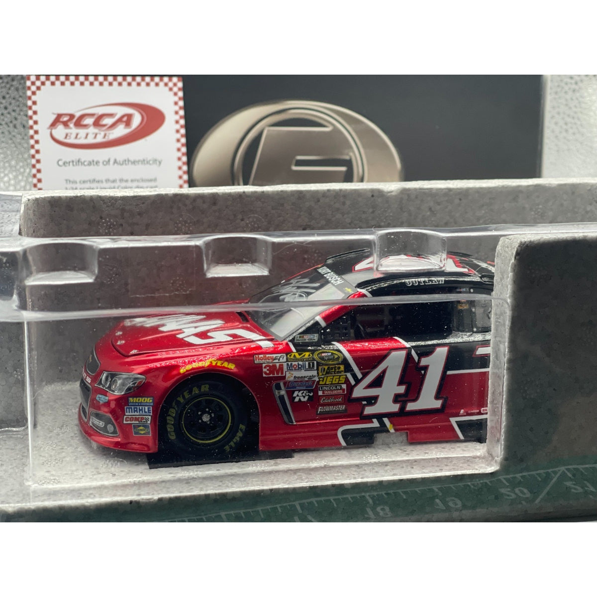 Kurt Busch #41 Haas Automation Autographed 2015 SS Liquid Color Elite 1 of 25