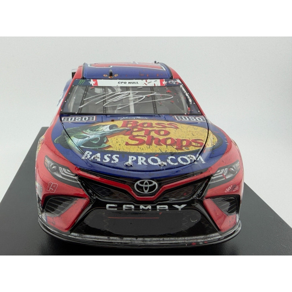 Martin Truex Jr. #19 Bass Pro Patriotic 2019 Charlotte Win Autographed 1/250