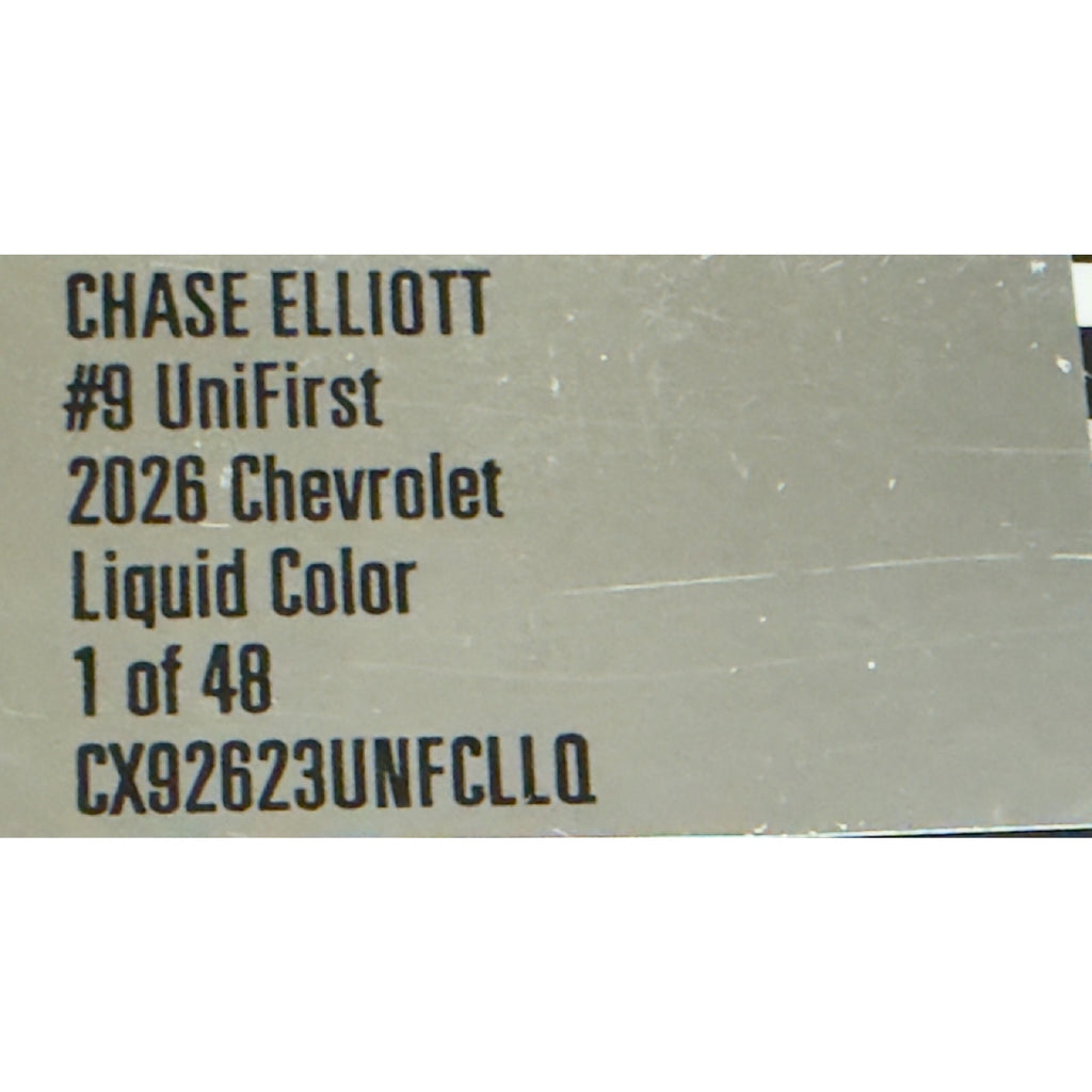 Chase Elliott #9 UniFirst 2026 Chevrolet Camaro Liquid Color 1 of 48 DIN 29
