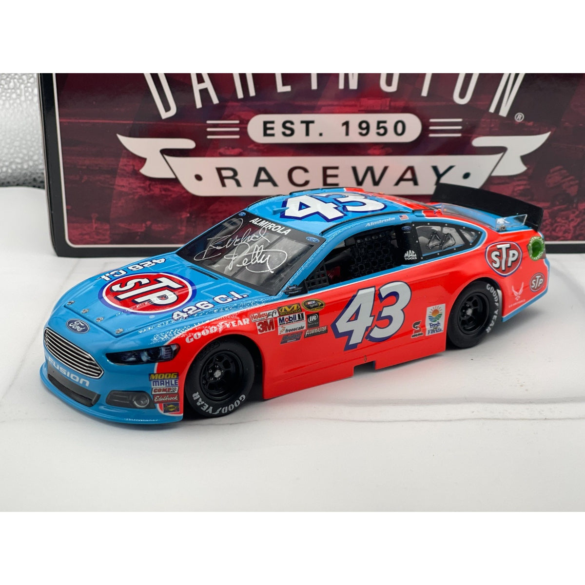 Aric Almirola #43 STP Darlington Throwback 2015 Fusion 1 of 709 Dual Auto