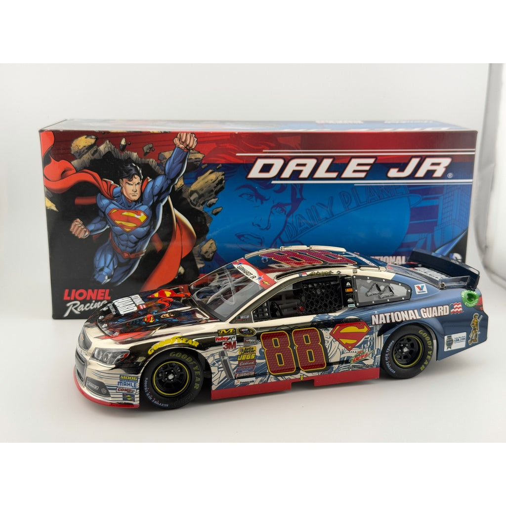 Diecast with Box — Dale Earnhardt Jr. #88 National Guard Superman 2014 Chevrolet SS Chrome