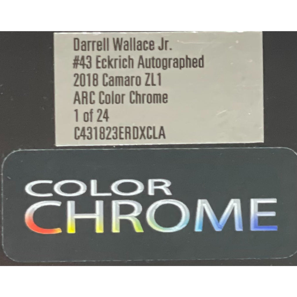 Bubba Wallace Jr #43 Eckrich 2018 Camaro ZL1 ARC Color Chrome Auto 1:24 DIN #5