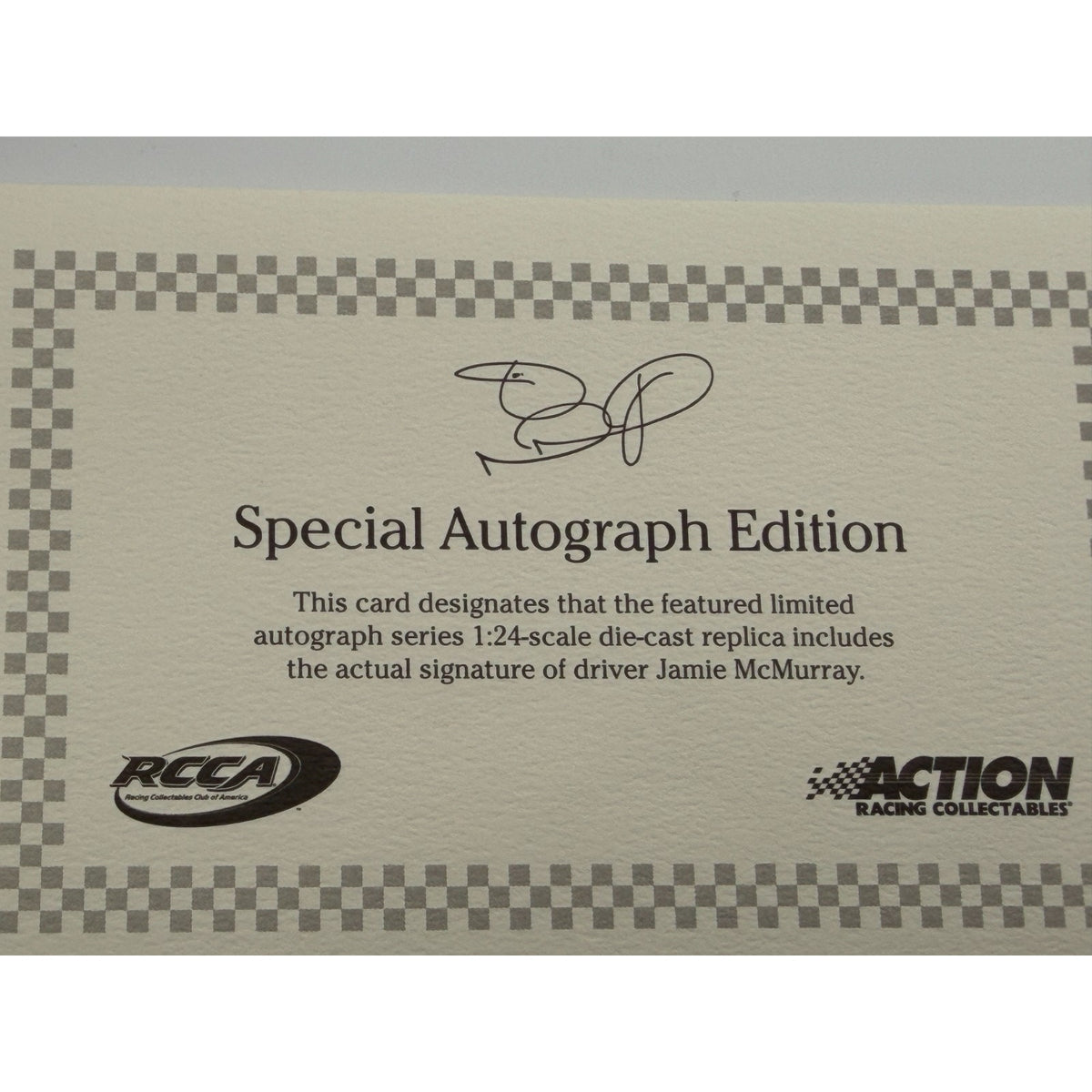 Jamie McMurray #1 Cessna Breast Cancer 2014 Chevy SS Autographed 1/144 DIN 115