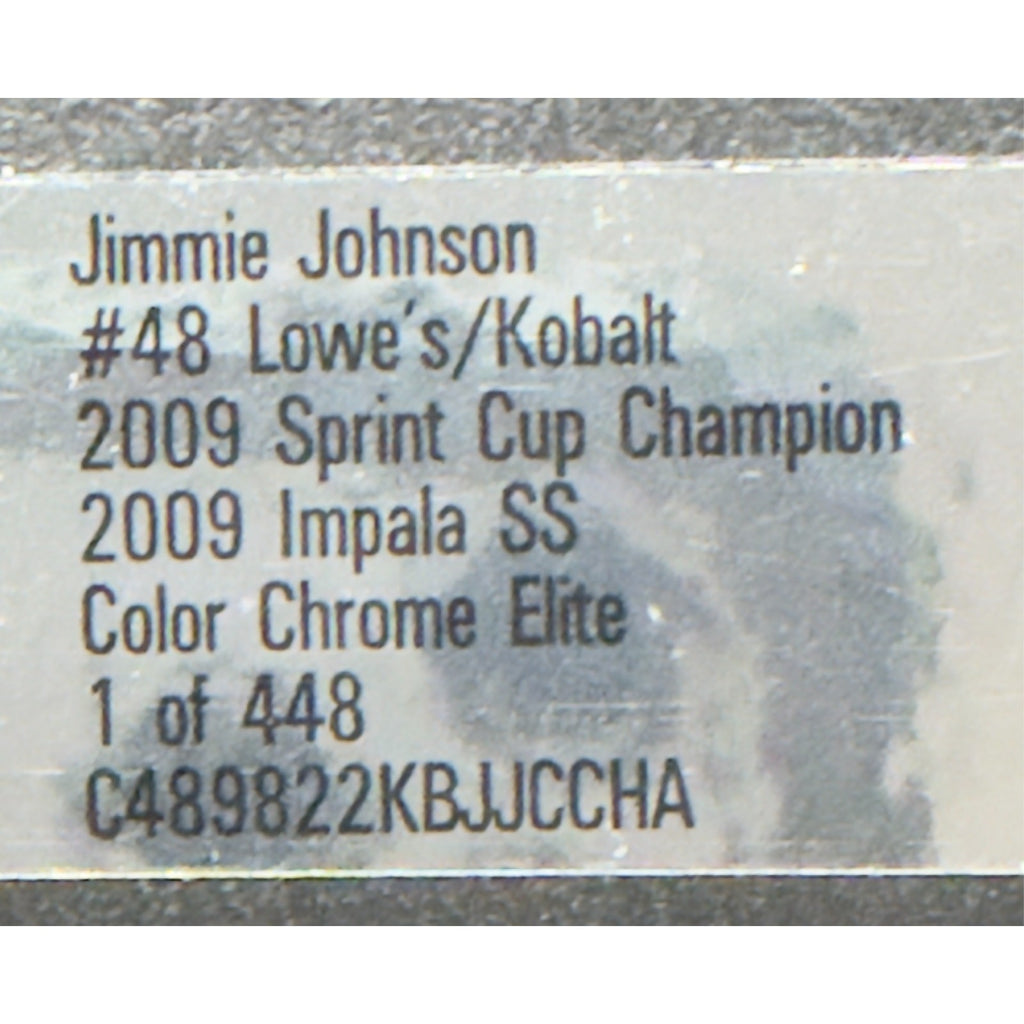 Jimmie Johnson #48 Lowe's Kobalt 2009 4X Champion Color Chrome ELITE 1/448 #437