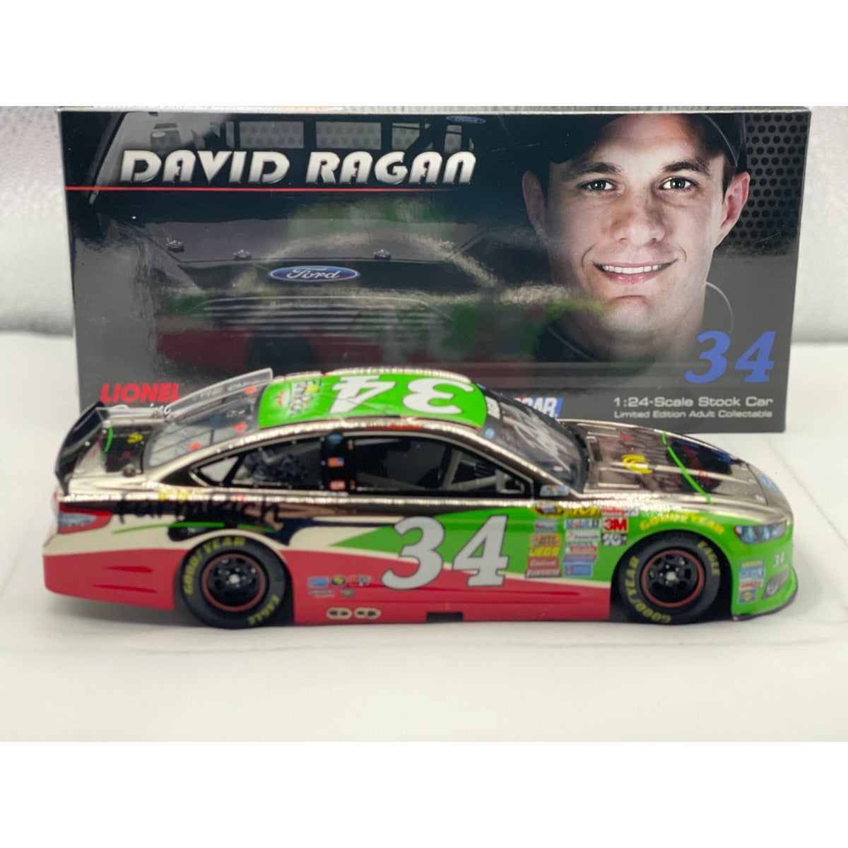 XRARE David Ragan #34 Farm Rich 2014 Fusion Color Chrome Autographed 1 of 48