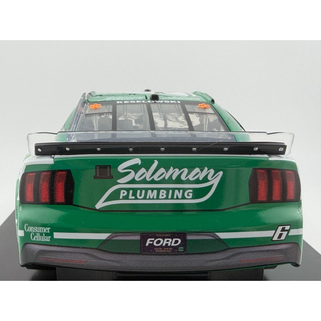 Brad Keselowski #6 Solomon Plumbing Veterans 2024 Mustang Autographed 1/144 DIN 76