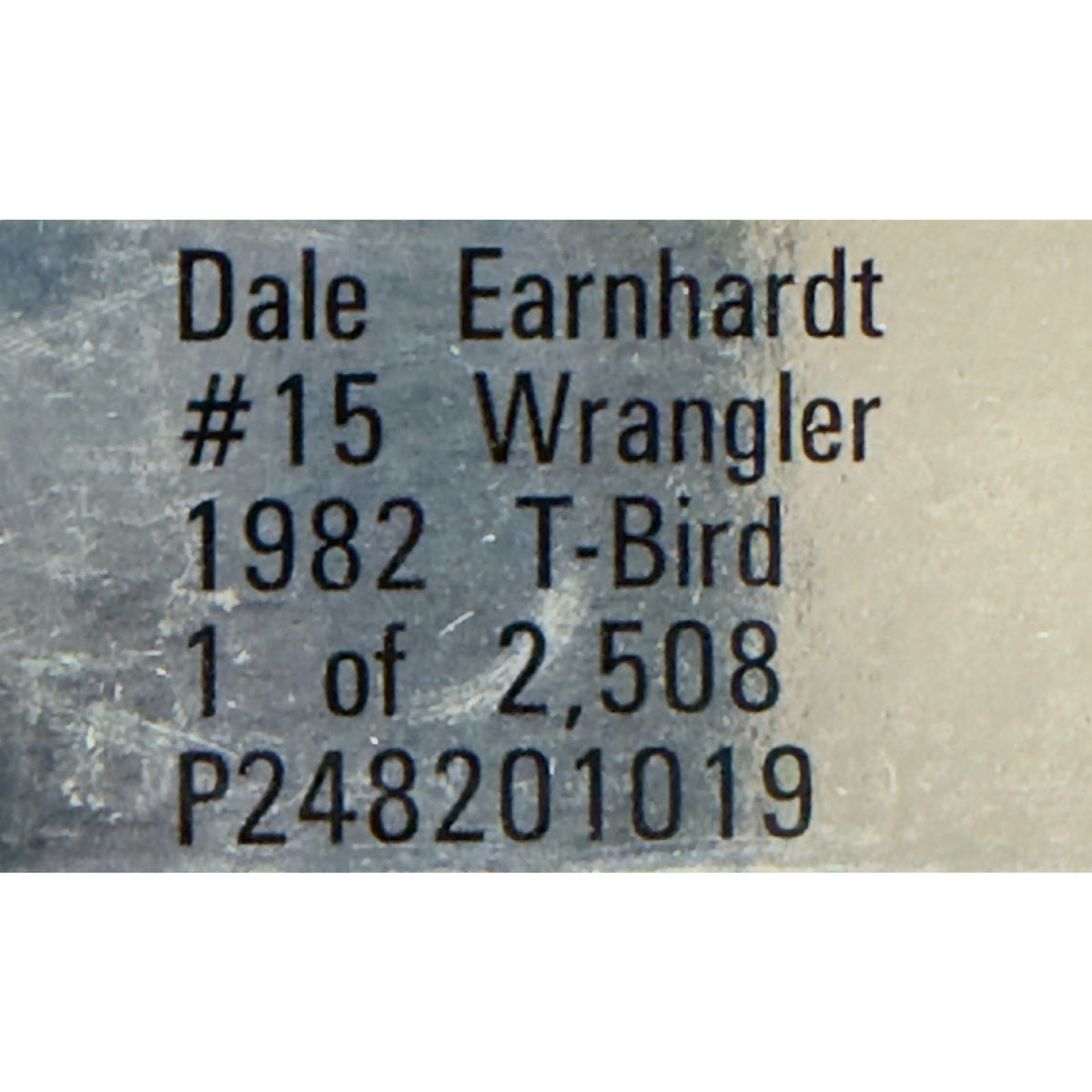 Dale Earnhardt #15 Wrangler 1982 Thunderbird Black Window Car 1/2508