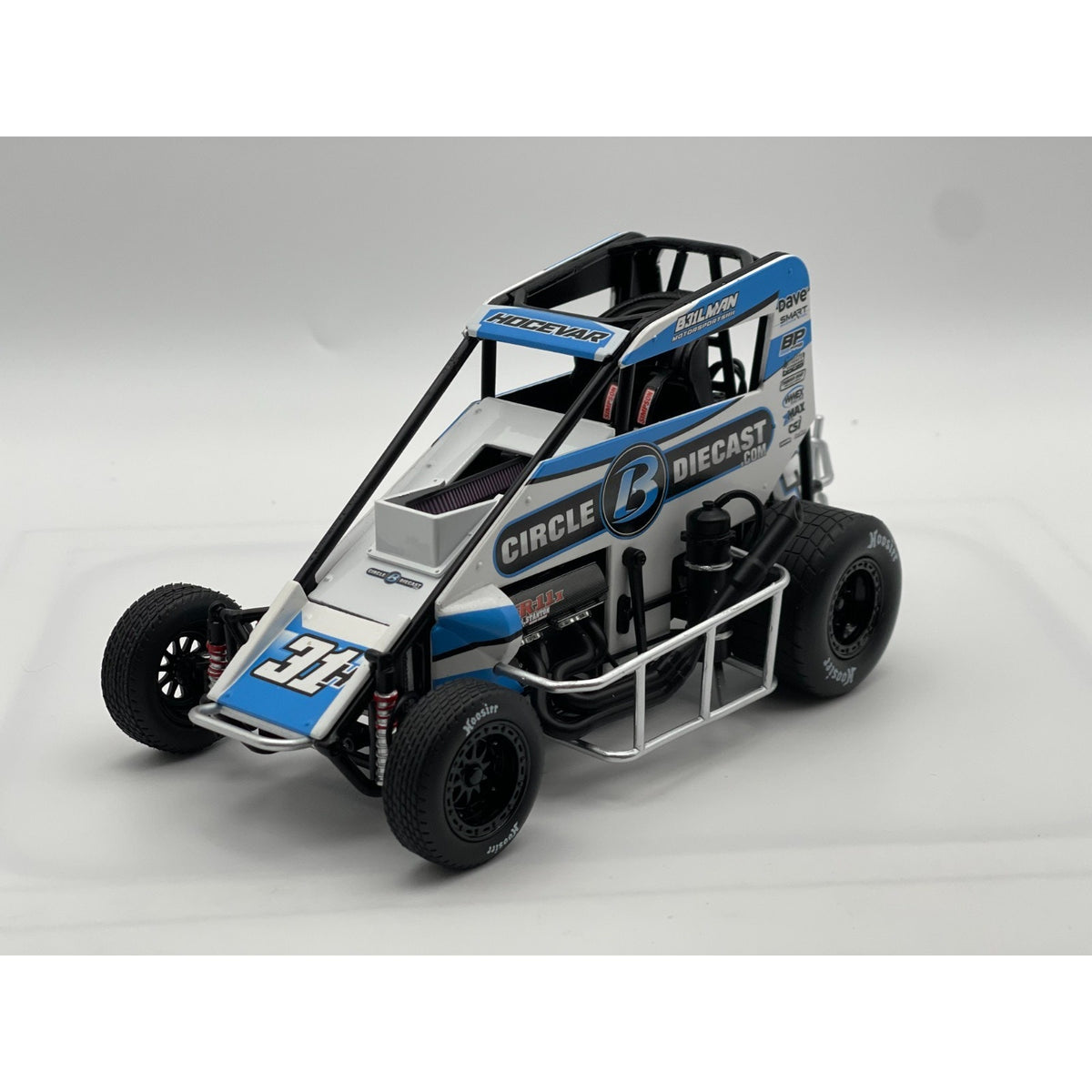 3/4 Front Hero — Carson Hocevar #31H Circle B Diecast 2023 Midget Car 1:24 Racing Collectible