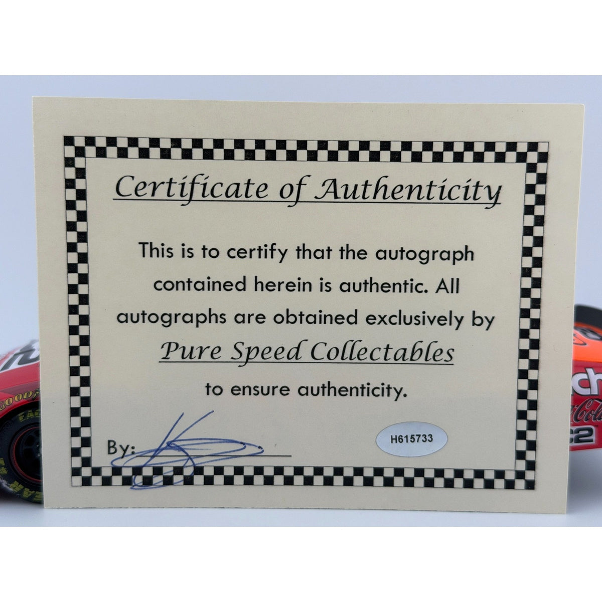 Kevin Harvick #29 GM Goodwrench Coca-Cola C2 2004 Monte Carlo Auto COA 1:24