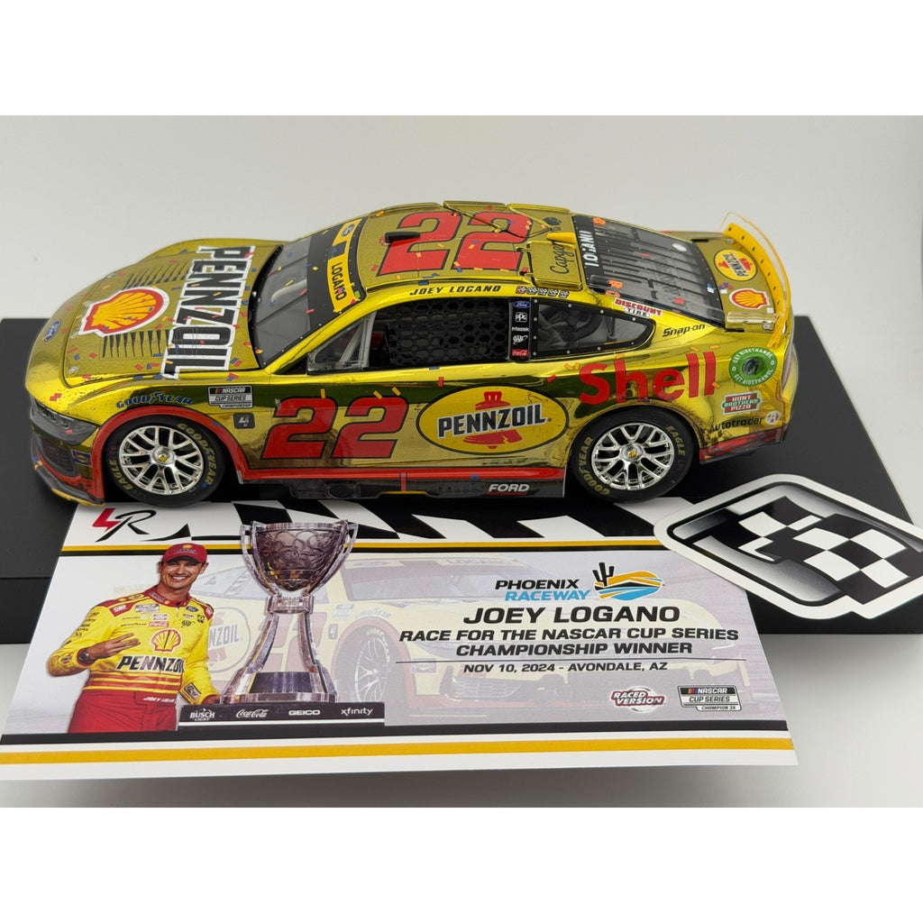 Joey Logano #22 Shell Pennzoil Phoenix Win 2024 Mustang Color Chrome 1/108 #66