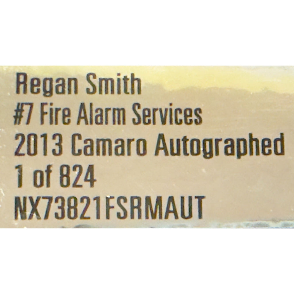 Regan Smith #7 Fire Alarm Services 2013 Camaro Autographed 1 of 824 DIN 150