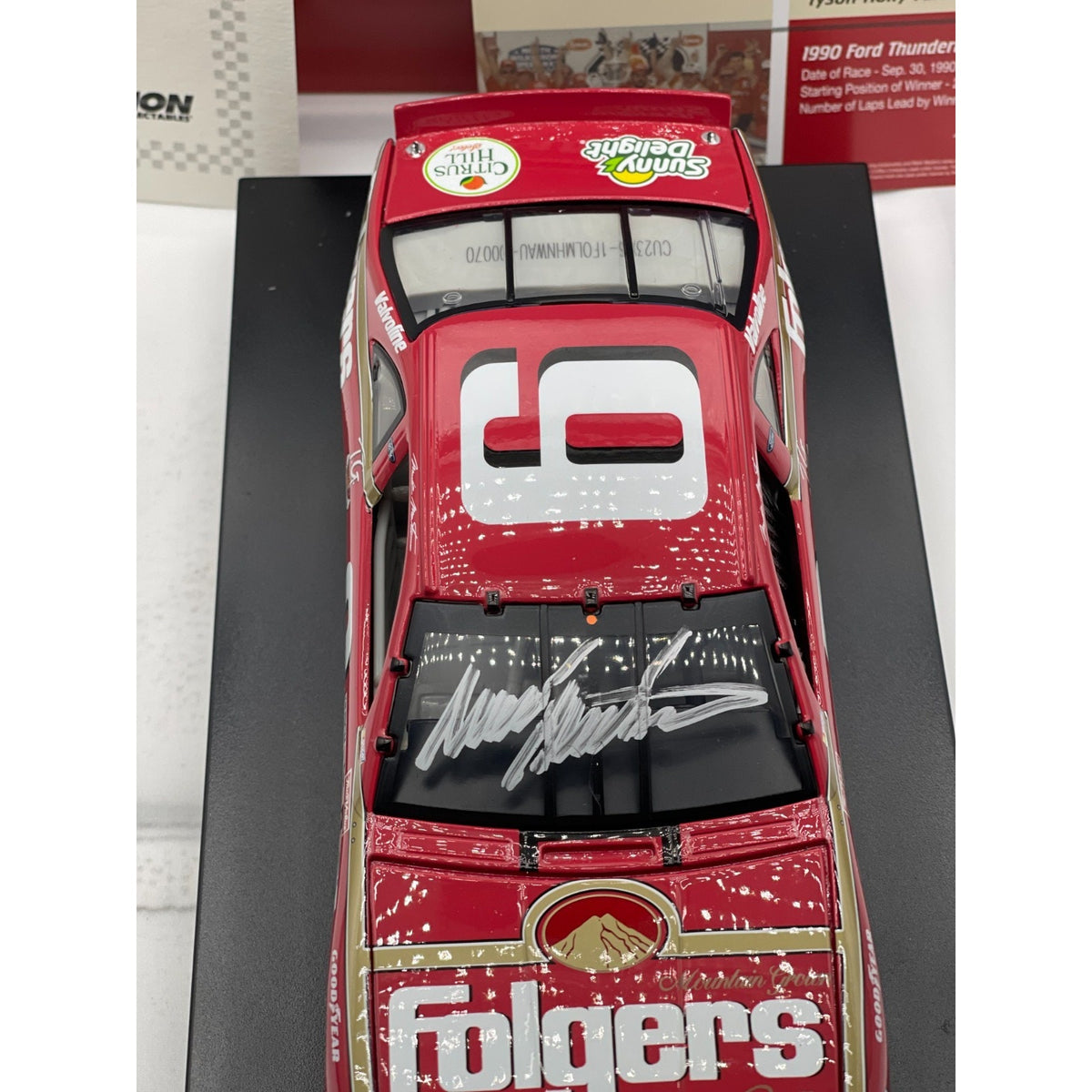 Mark Martin #6 Folgers North Wilkesboro Win 1990 Thunderbird Auto 1/24 1 of 350