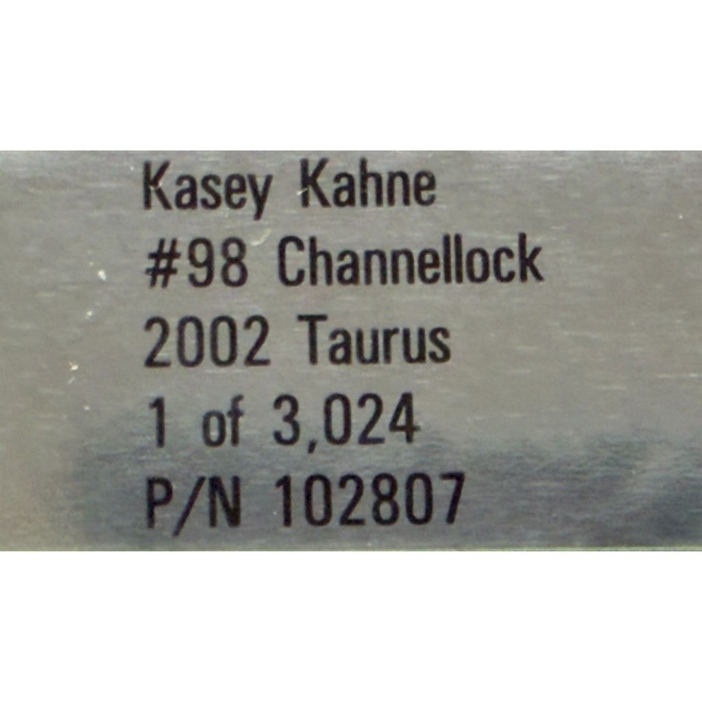 Kasey Kahne #98 Channellock 2002 Ford Taurus Rookie Stripes 1:24 1 of 3024