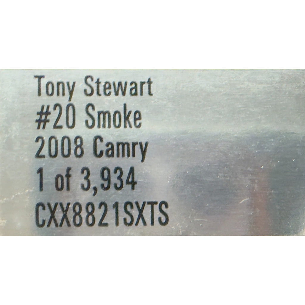 Tony Stewart #20 Smoke 2008 Toyota Camry 1:24 1 of 3934 DIN 3581 NASCAR