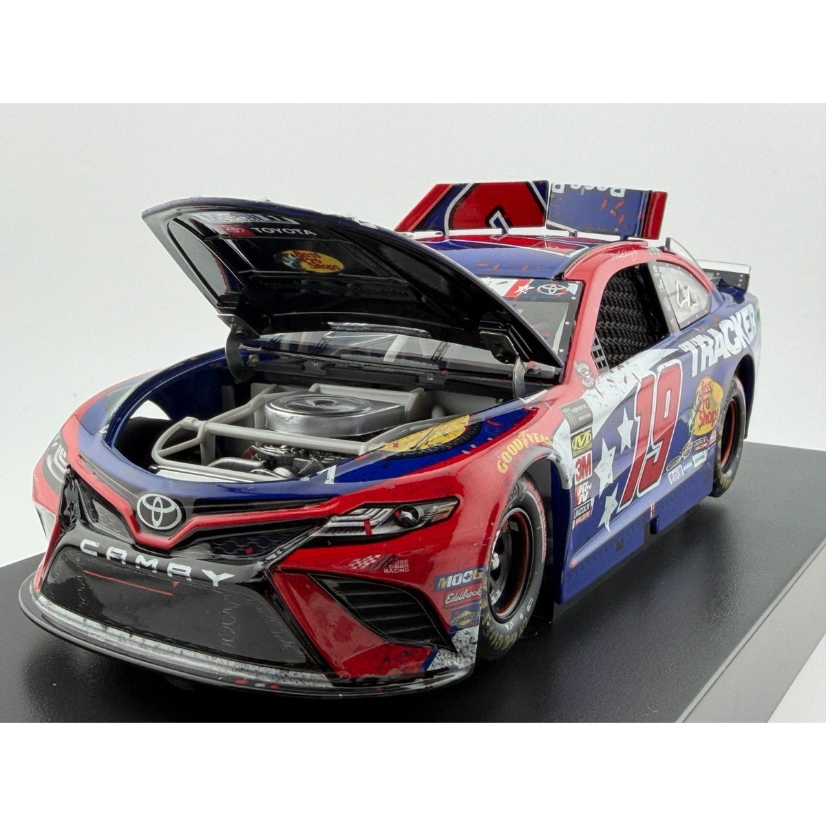 Martin Truex Jr. #19 Bass Pro Patriotic 2019 Charlotte Win Autographed 1/250
