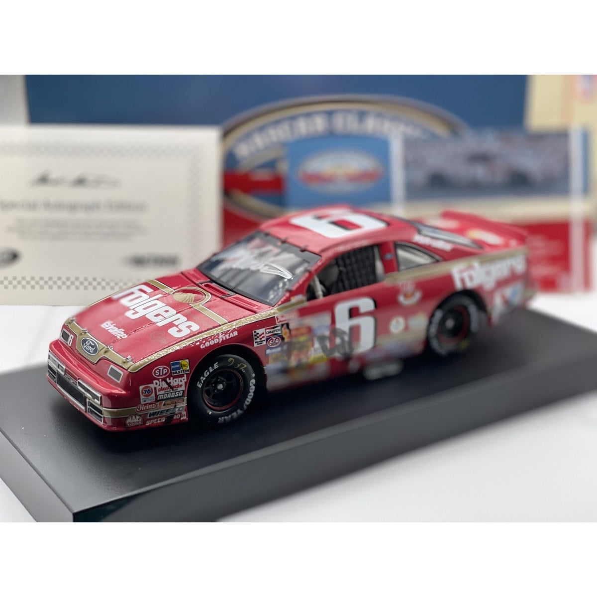 Mark Martin #6 Folgers North Wilkesboro Win 1990 Thunderbird Auto 1/24 1 of 350