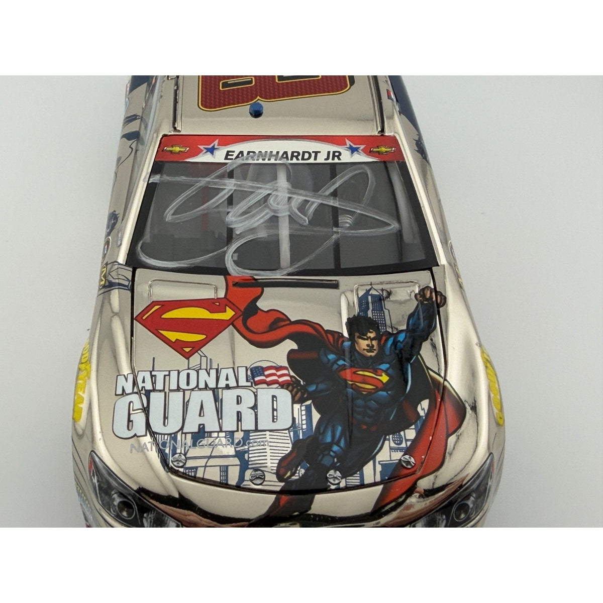 Hood Detail — Dale Earnhardt Jr. #88 National Guard Superman 2014 Chevrolet SS Chrome
