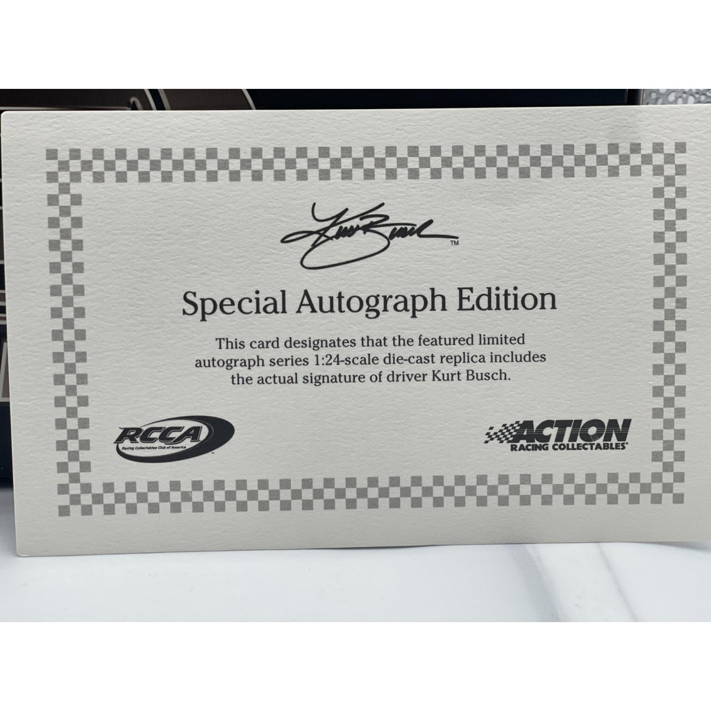 Kurt Busch #41 Haas Automation Autographed 2015 SS Liquid Color Elite 1 of 25