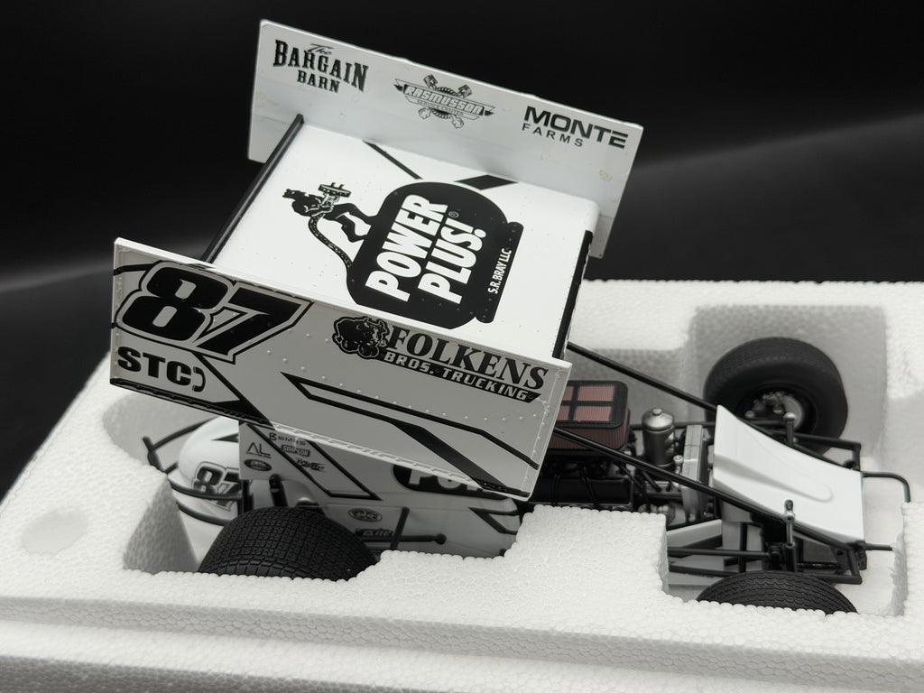 2026 Aaron Reutzel #87 PowerPlus Sprint Car White – ACME A1826009 – original photograph 2