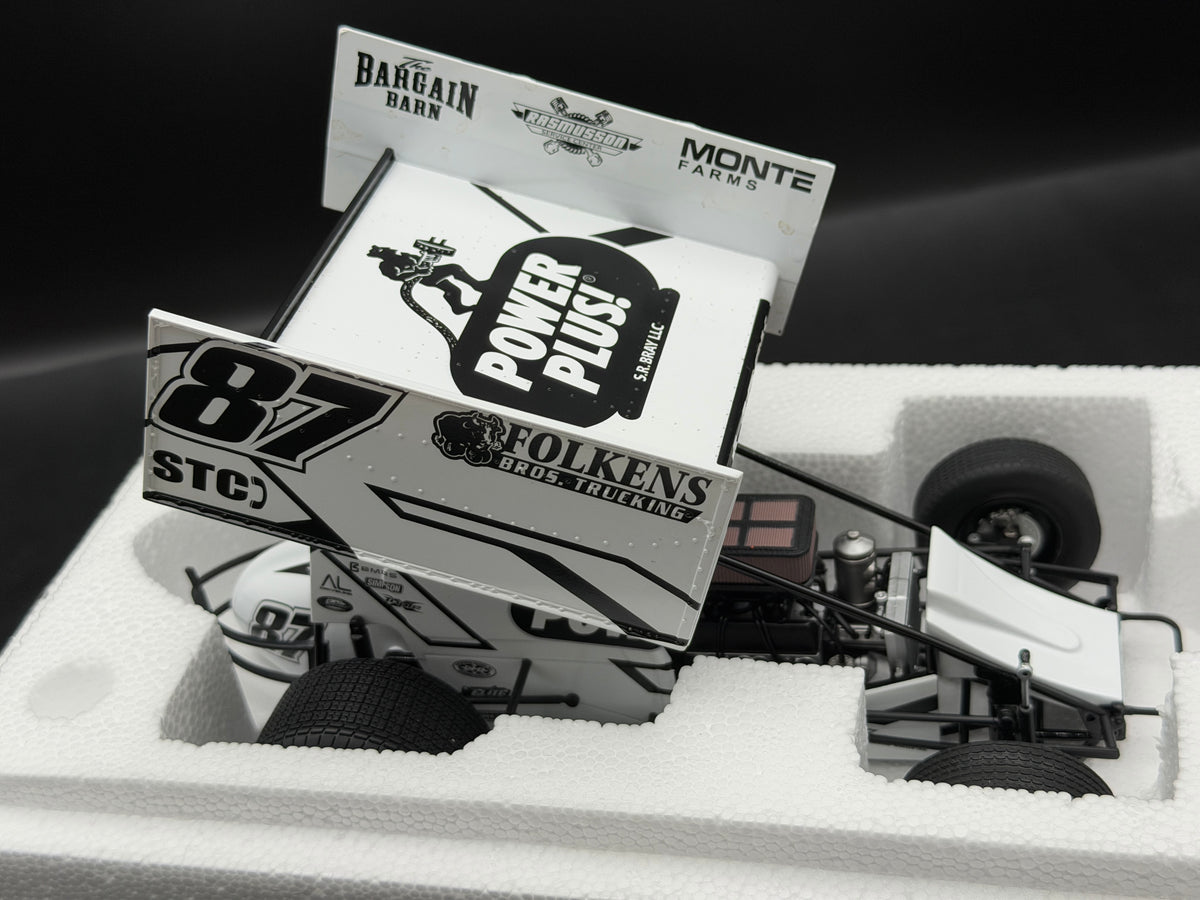 2026 Aaron Reutzel #87 PowerPlus Sprint Car White – ACME A1826009 – original photograph 2