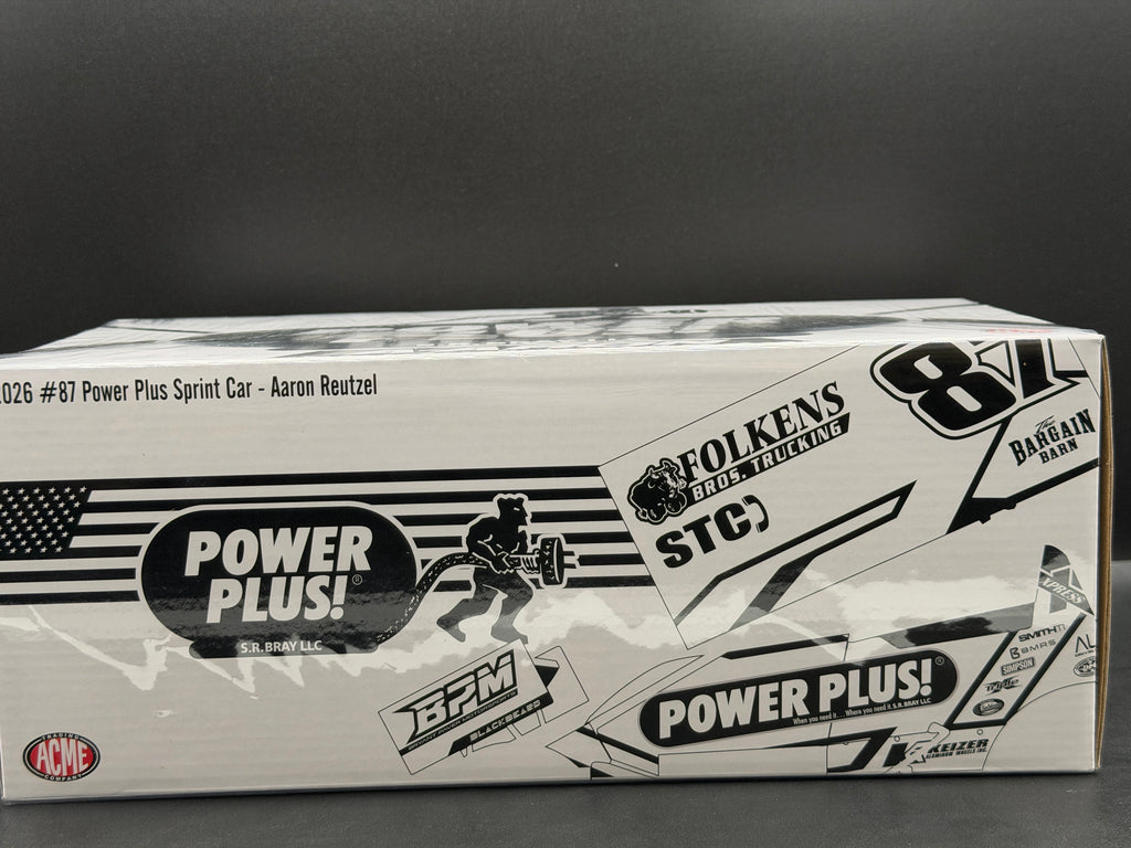 2026 Aaron Reutzel #87 PowerPlus Sprint Car White – ACME A1826009 – original photograph 11