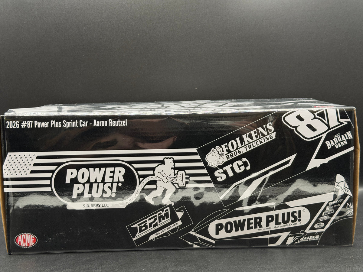 2026 Aaron Reutzel #87 PowerPlus Sprint Car Black – ACME A1826012 – original photograph 12