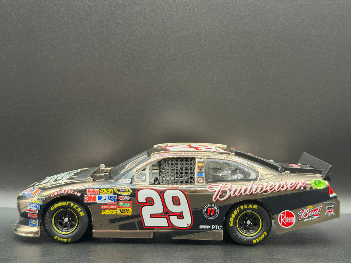 Kevin Harvick #29 Budweiser Military Tribute 2011 Impala RCCA Elite White Gold 1:24, left side profile