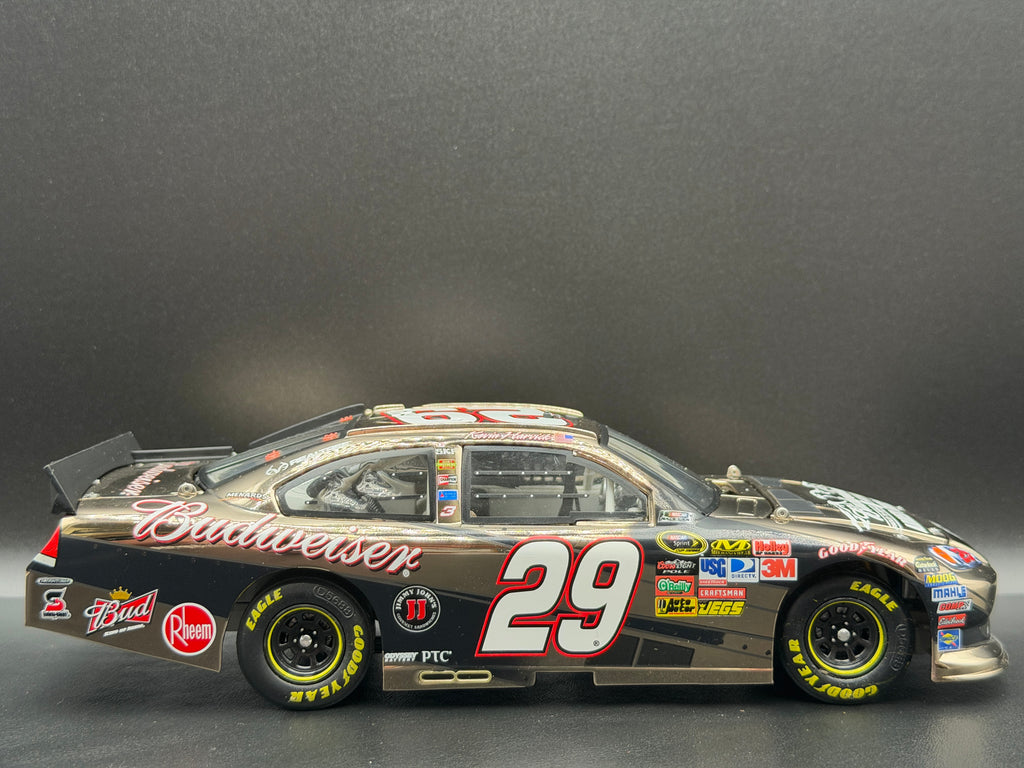 Kevin Harvick #29 Budweiser Military Tribute 2011 Impala RCCA Elite White Gold 1:24, right side profile