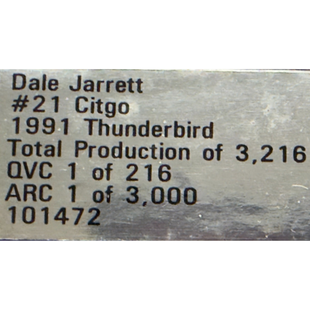 Dale Jarrett #21 Citgo 1991 Ford Thunderbird 1 of 3216 NASCAR Diecast 1:24