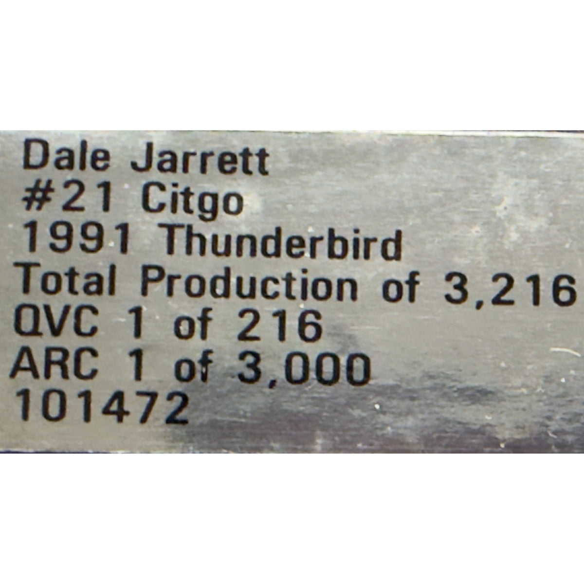 Dale Jarrett #21 Citgo 1991 Ford Thunderbird 1 of 3216 NASCAR Diecast 1:24
