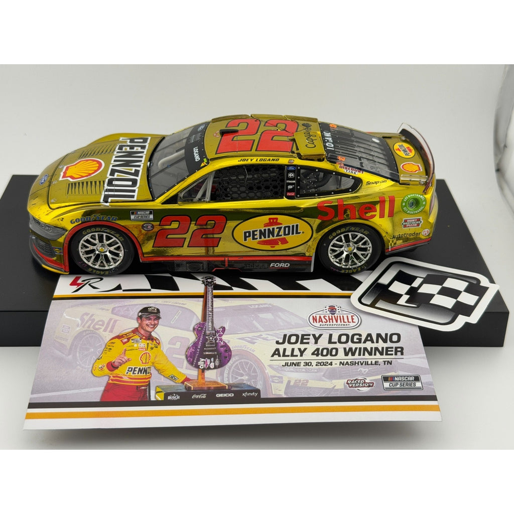 Joey Logano #22 Shell-Pennzoil Nashville Win 2024 Mustang Color Chrome 1/48 #10