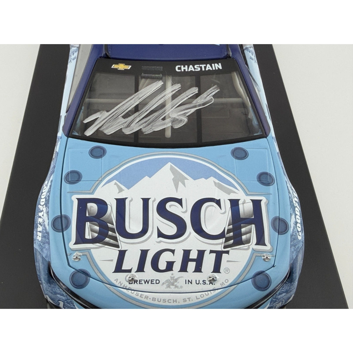 Ross Chastain #1 Busch Light Crocs 2024 Camaro Autographed 1/72 DIN 35